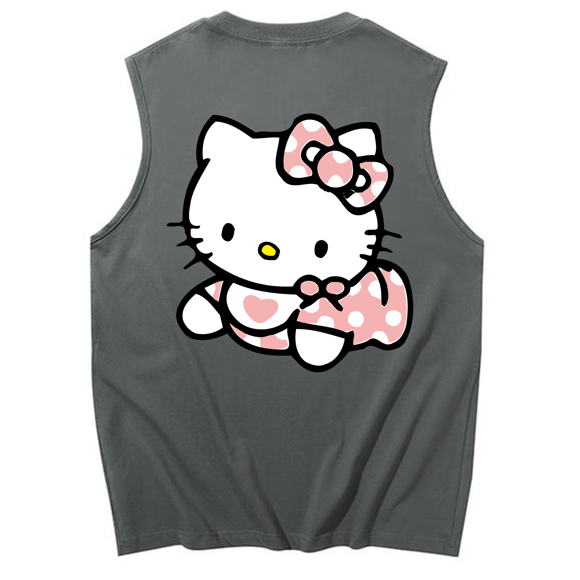 （画像用） Hello Kitty ハローキティ コットン100％タンクトップ（背面プリント）